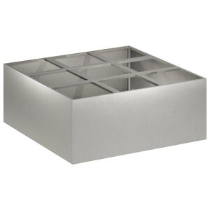 vidaXL Vază pentru Grădină Argintiu 100 x 100 x 20 cm Oţel inoxidabil