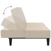 vidaXL Canapea extensibilă cu 2 locuri cu taburet, crem, microfibră
