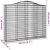 vidaXL Coșuri gabion arcuite 5 buc, 200x30x160/180 cm, fier galvanizat