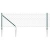 vidaXL Gard de lanț cu v&acirc;rfuri 25 x 0,6 m Oțel cu strat de PVC Verde