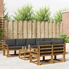 vidaXL Set de canapele de exterior cu pernă 9 pcs Natural și Antracit