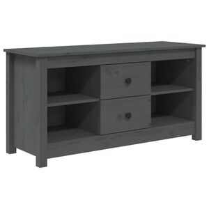 vidaXL Comodă TV, gri, 103x36,5x52 cm, lemn masiv de pin