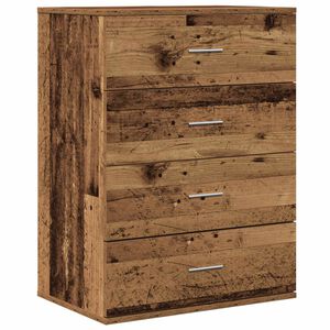 vidaXL Bufet cu sertar Lemn vechi 60 x 39 x 80 cm Lemn compozit