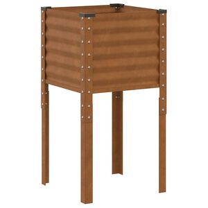 vidaXL Vază pentru Grădină Ruginit 45 x 45 x 88 cm Oțel Galvanizat