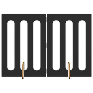 vidaXL Țarc pliabil pentru animale de companie 2 pcs Stejar Negru