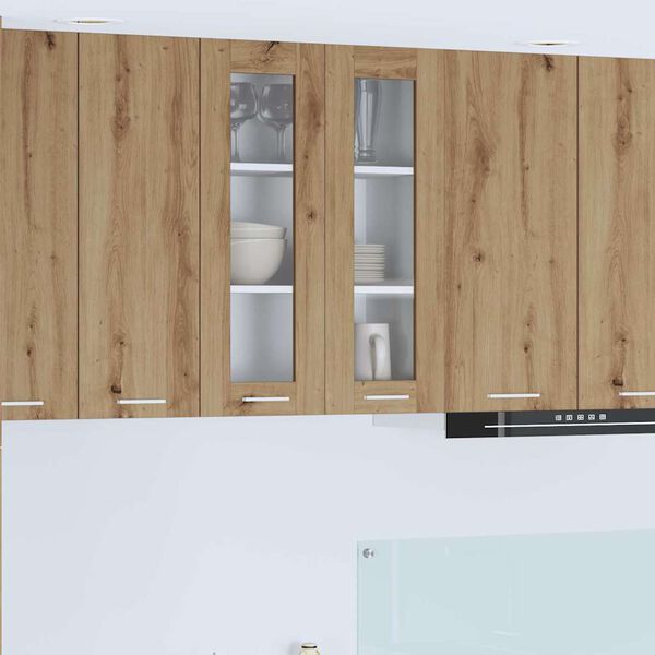 vidaXL Dulap suspendat cu ușă Riga Stejar Artizanal 60 x 31 x 80 cm