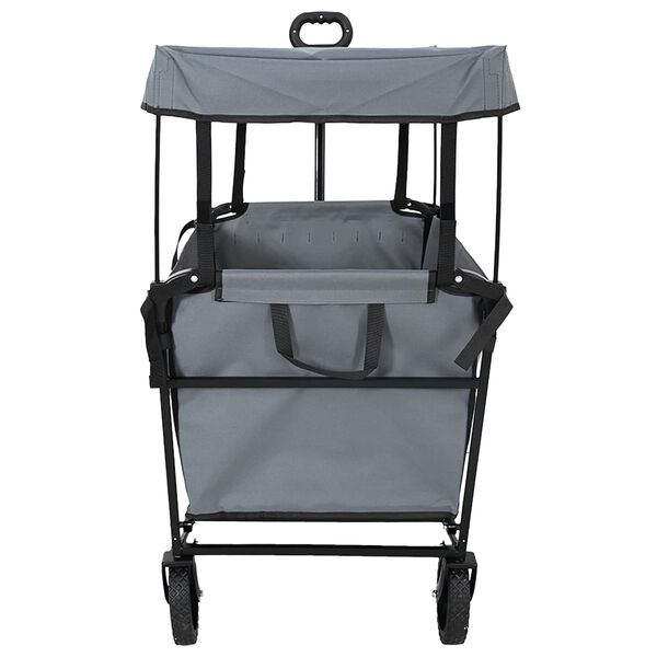 vidaXL Trolley Manevrabil Pliabil Manual Gri 105 x 56.5 x 116 cm