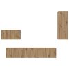 vidaXL Dulap pentru TV pe Perete 4 pcs Stejar Artizanal Lemn compozit