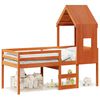 vidaXL Pat înalt de dormitor, maro ceruit, 90x200cm, lemn masiv de pin