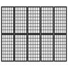 vidaXL Paravan pliabil cu 5 panouri, stil japonez, negru, 200x170 cm