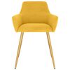 vidaXL Scaune de bucătărie, 2 buc., galben, catifea