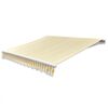 vidaXL Copertină pliabilă motorizată, galben/alb, 600 cm