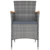 vidaXL Set mobilier de grădină cu perne, 13 piese, gri