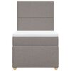 vidaXL Pat box spring cu saltea, gri taupe, 80x200 cm, textil