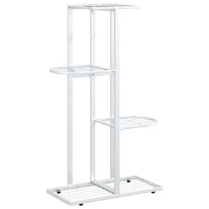 vidaXL Suport pentru flori cu 4 nivele, alb, 43x22x76 cm, metal