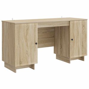 vidaXL Birou Stejar Sonoma Lemn prelucrat 142,5 x 50 x 75 cm