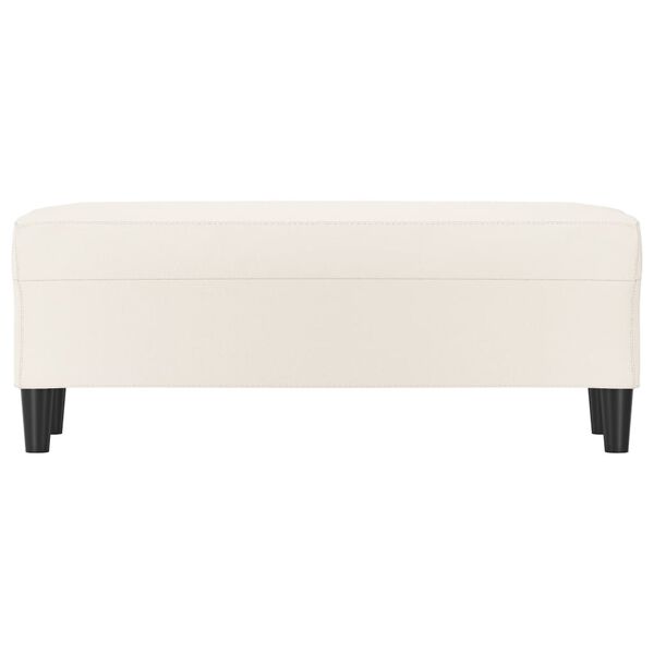 vidaXL Bancă, crem, 100x35x41 cm, piele ecologică