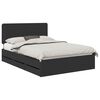 vidaXL Cadru de pat cu sertar Negru 150 x 200 cm Lemn Ingineresc