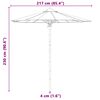 vidaXL Parasol de Grădină Alb crem &Oslash; 270 x 260 cm Bambus