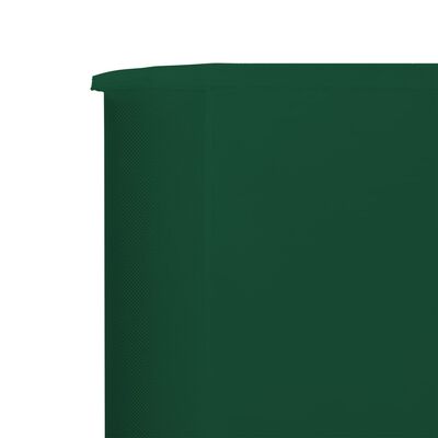 vidaXL Paravan anti-vânt cu 3 panouri, verde, 400 x 80 cm, textil
