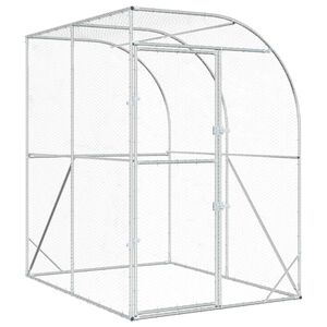 vidaXL Căsuță pentru pui Argintiu 200 x 200 x 215 cm Oțel Galvanizat