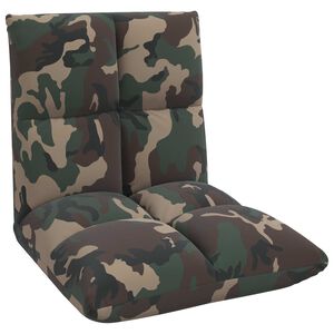 vidaXL Fotoliu reglabil Verde Army Țesătură