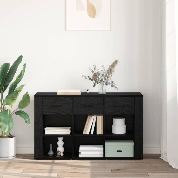 vidaXL Bufet cu sertar Stejar Negru 100 x 30 x 59,5 cm Lemn compozit