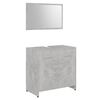 vidaXL Set mobilier baie, 3 piece, gri beton, lemn prelucrat