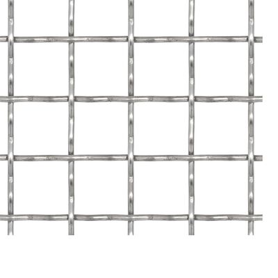 vidaXL Gard sârmă sertizată, 50x50 cm, 21x21x2,5 mm, oțel inoxidabil