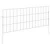 vidaXL Gard de grădină cu țevi de sprijin 12 buc. 75 x 30 cm Argintiu