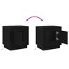 vidaXL Dulap de noapte Negru 44 x 34,5 x 45 cm Lemn compozit