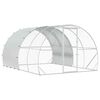 vidaXL Căsuță pentru pui Argintiu 400 x 300 x 200 cm Oțel Galvanizat