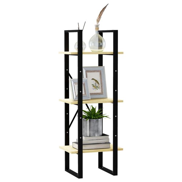 vidaXL Bibliotecă cu 3 rafturi, 40x30x105 cm, lemn masiv de pin