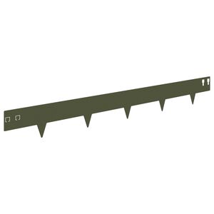 vidaXL Margine pentru gazon 50 pcs 100 x 12 cm Oțel Verde măsliniu