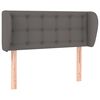 vidaXL Tăblie de pat cu aripioare gri 83x23x78/88 cm piele ecologică