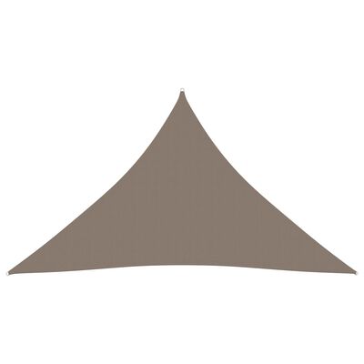 vidaXL Pânză parasolar, taupe, 3x4x4 m, țesătură oxford, triunghiular