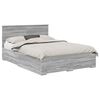 vidaXL Cadru de pat cu sertar Sonoma gri 140 x 190 cm Lemn prelucrat