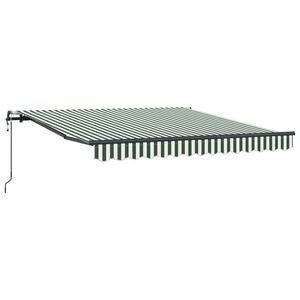 vidaXL Cortina Retractabilă Verde și alb 300 x 250 cm