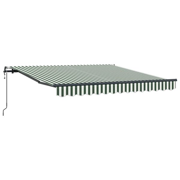 vidaXL Cortina Retractabilă Verde și alb 300 x 250 cm