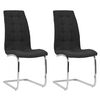 vidaXL Scaune de bucătărie consolă, 2 buc., negru, textil