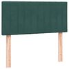 vidaXL Pat box spring cu saltea, verde &icirc;nchis, 90x210 cm, catifea