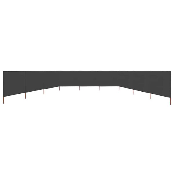 vidaXL Paravan anti-v&acirc;nt cu 9 panouri, antracit 1200 x 160 cm, textil