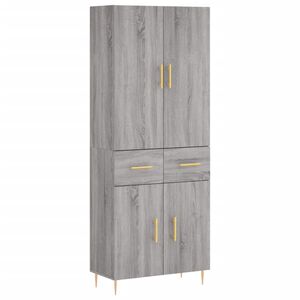 vidaXL Dulap &icirc;nalt, gri sonoma, 69,5x34x180 cm, lemn compozit