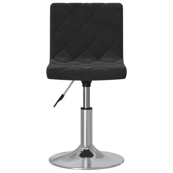 vidaXL Scaun de bar, negru, catifea