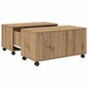 vidaXL Masă de cafea Stejar Artizanal 75 x 75 x 38 cm Lemn prelucrat