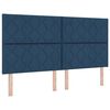 vidaXL Cadru de pat cu headboard albastru 180 x 200 cm țesătură