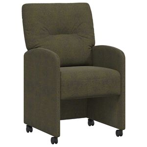 vidaXL Scaune de dining cu roți 2 buc. Piele ecologică de suede