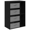vidaXL Bufet Stejar Negru 60 x 33,5 x 84 cm