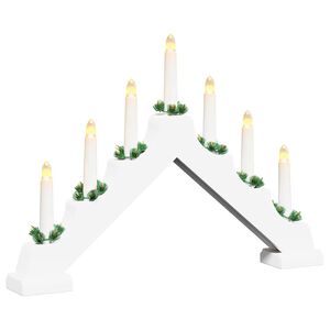 vidaXL Pod din Lum&acirc;nări de Crăciun 7 LED-uri Alb cald 39.5 x 5 x 29 cm