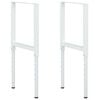 vidaXL Cadre banc lucru reglabile, 2 buc., gri, 55x(69-95,5) cm, metal
